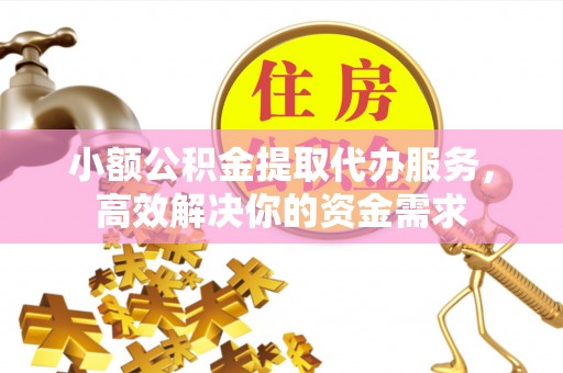 汉源小额公积金提取代办服务，高效解决你的资金需求