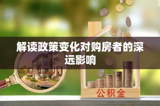 汉源解读政策变化对购房者的深远影响