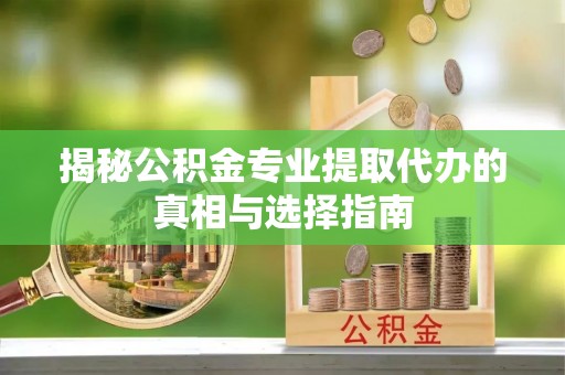 汉源揭秘公积金专业提取代办的真相与选择指南