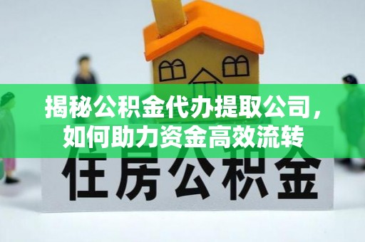 汉源揭秘公积金代办提取公司，如何助力资金高效流转