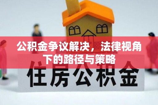 汉源公积金争议解决，法律视角下的路径与策略