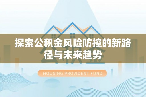 汉源探索公积金风险防控的新路径与未来趋势
