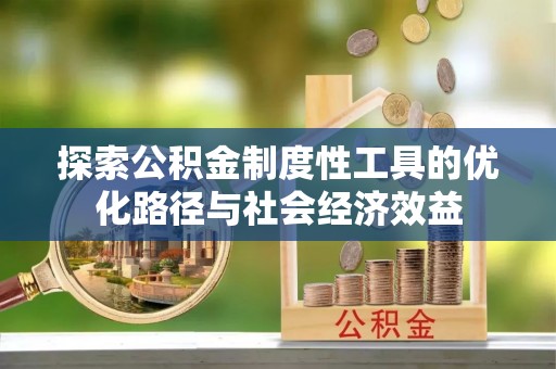 汉源探索公积金制度性工具的优化路径与社会经济效益