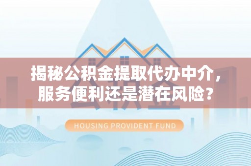 汉源揭秘公积金提取代办中介，服务便利还是潜在风险？