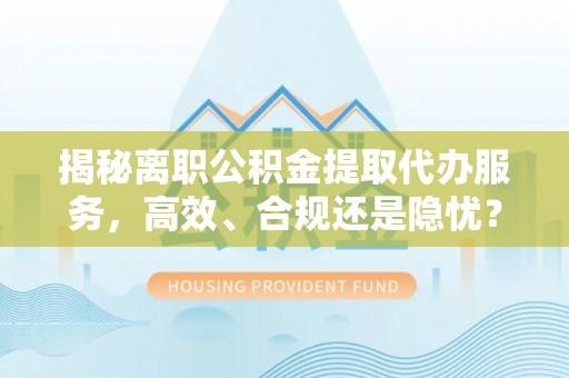 汉源揭秘离职公积金提取代办服务，高效、合规还是隐忧？